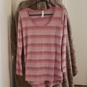Lularoe shaded pink striped Lynnae size S